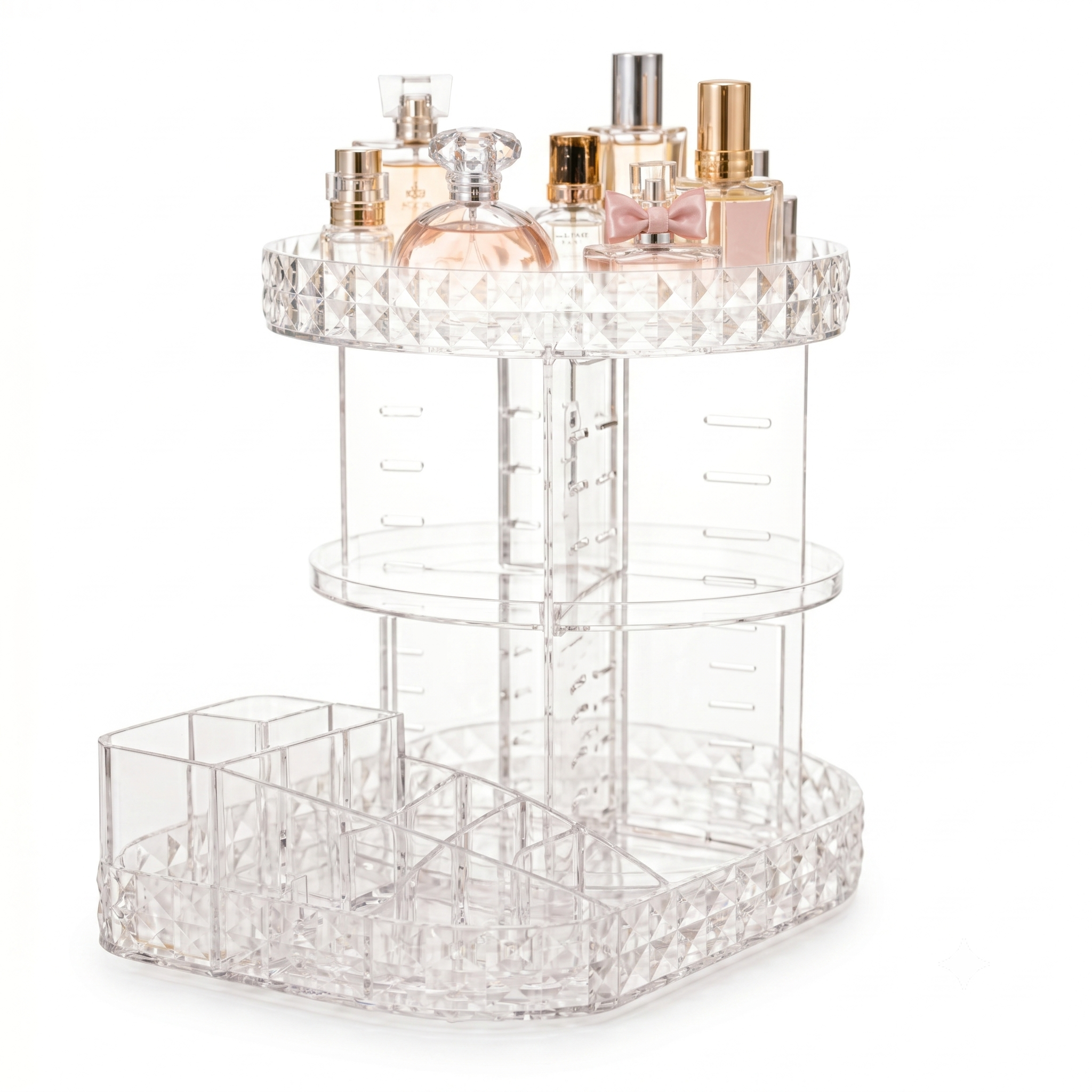Organizador de Perfumes y Cosméticos 360° Premium, Lujo y Orden Inteligente.